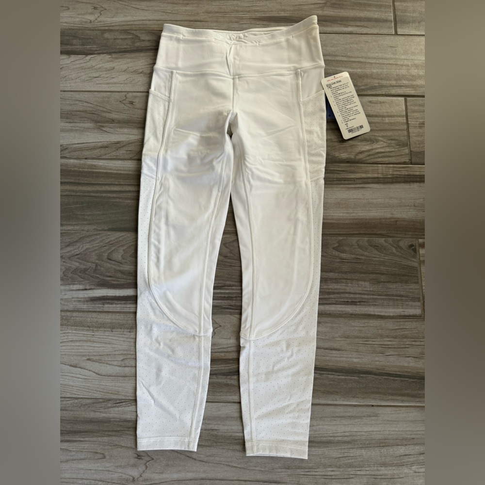 NWT New Lululemon Mind Over Miles Tights Running Gym Leggings White Size 6
